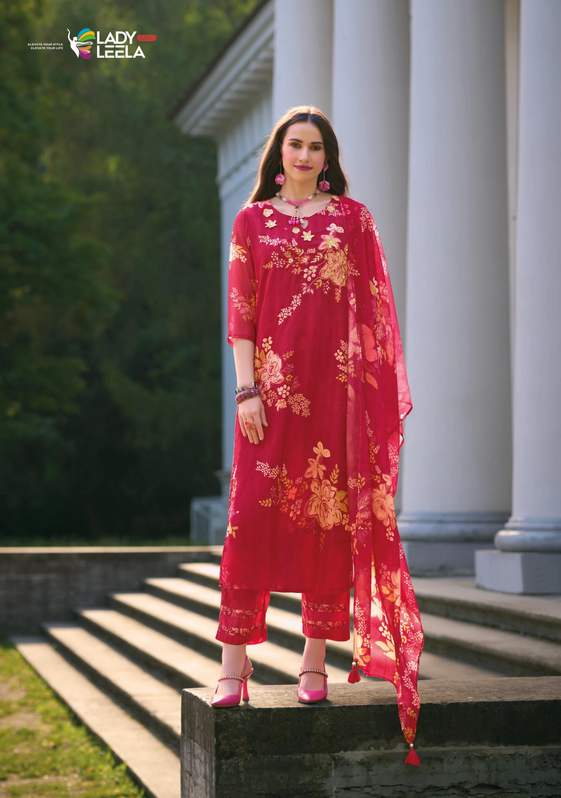 Lady Leela Rubina 2 Organza Wholesale Readymade Salwar Suit Catalog — Wholesale Readymade Suit, Lady Leela wholesale from Surat - Gallery Image 4